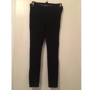 LOFT: Black leggings with gold zippers
